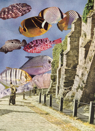 Ooak original collage art - collage,
