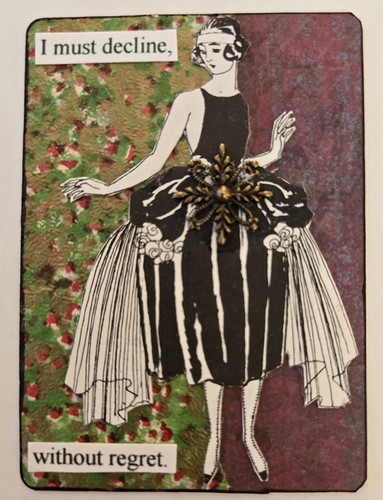 Mixed media collage art card - media,